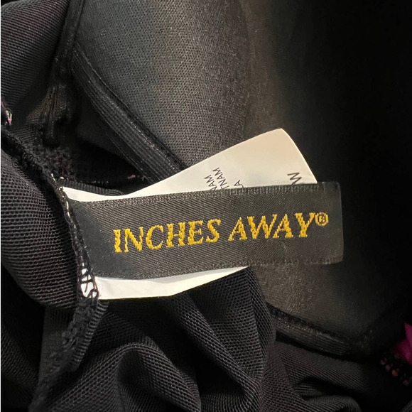 New Inches Away One-Piece Swimsuit w/Black Skirt Top in Pink Orange Size 16W - Picture 4 of 6